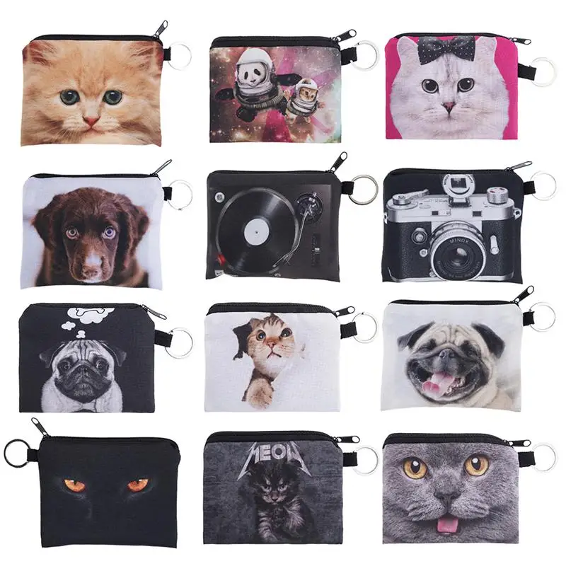 Coin Purses Money-Bag Clutch-Change Girl Wallet Animal Printing Mini Women Cute Ladies
