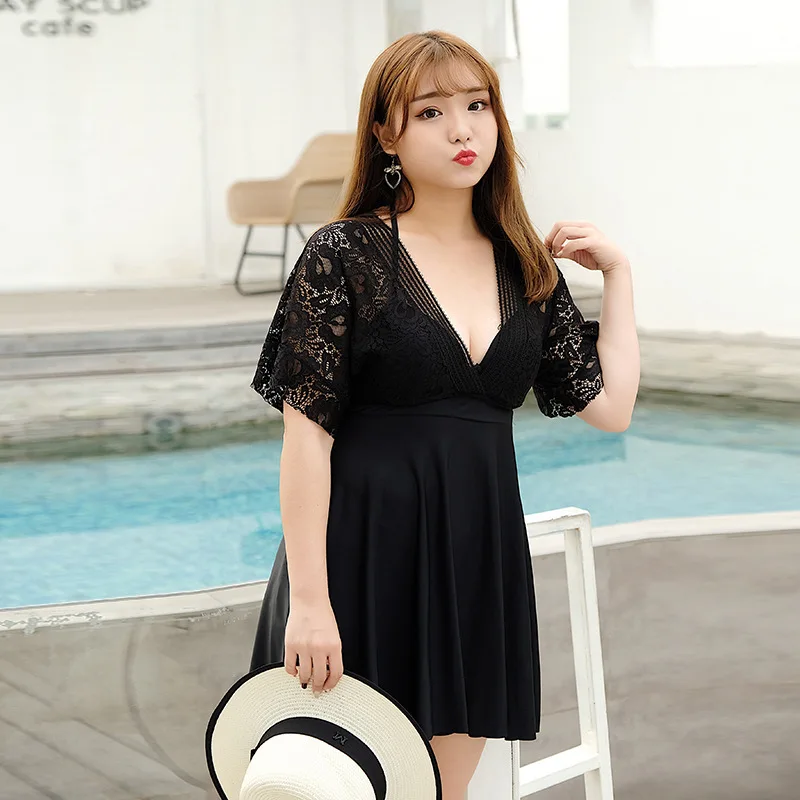 

Bathing Suit Women's Conservative Dress-Belly Covering Slimming-South Korea Fat Mm Large Size 2018 New Style Hot Selling Bubble