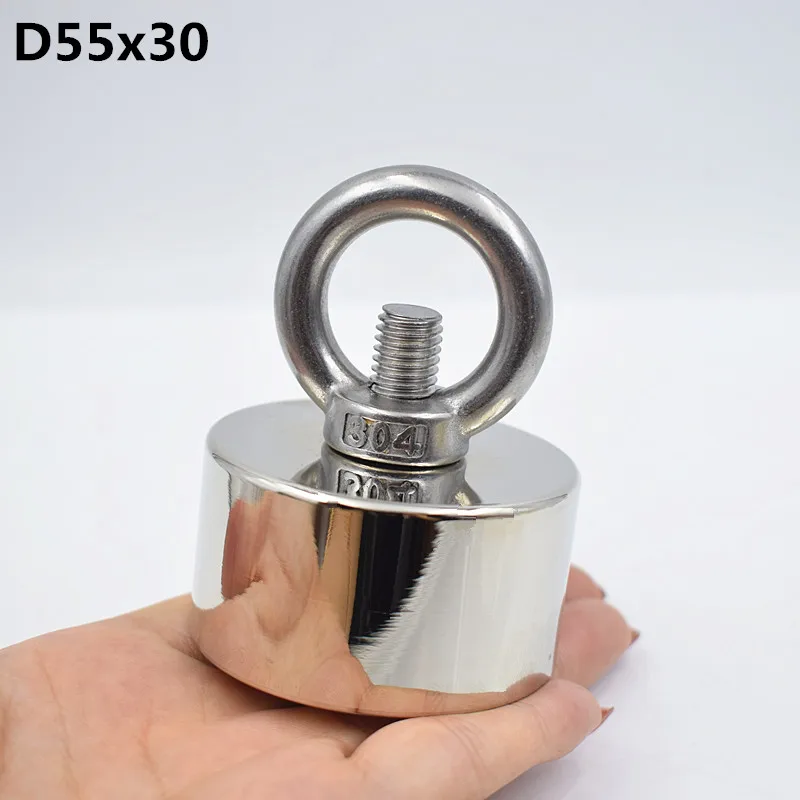 Неодимовый магнит N52 D60x40 супер сильный Круглый Магнит 250 кг редкоземельный 60*40 мм сильнейший постоянный мощный магнитный стальной стакан - Цвет: D55x30mm