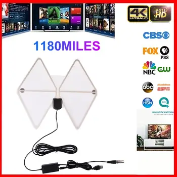 

1180 Miles 4K Digital HDTV Indoor TV Antenna With Amplifier Signal Booster TV Radius Surf Fox Antenna HD TV Antennas Aerial