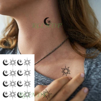 Sun Moon Tattoo Small