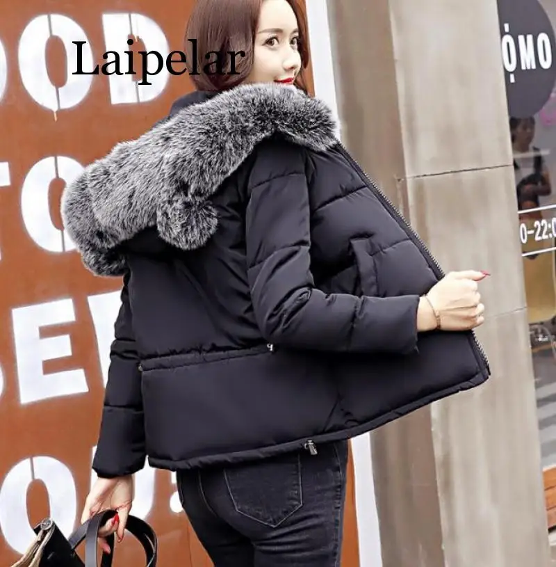 Новинка 2019 года женская зимняя куртка Laipelar с большим воротником и капюшоном