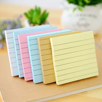 

80 Sheets Solid Color Memo Pad Post It Stickers Self-adhesive Sticky Message Notice Notepad School Office Stationery Supplies