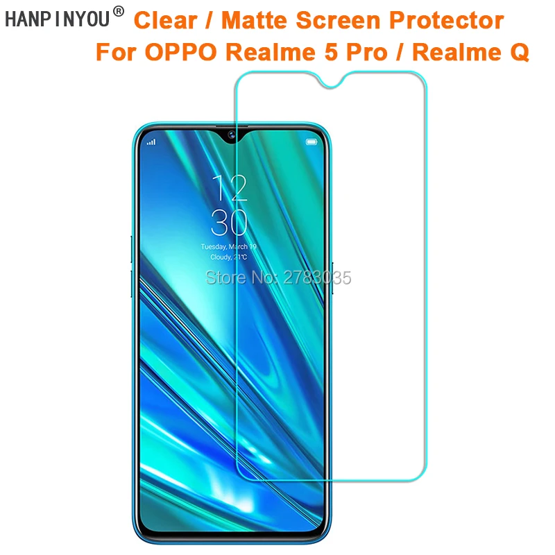 Для OPPO Realme 5 Pro /Realme Q 6 3 &quotпрозрачная глянцевая/Антибликовая матовая защитная