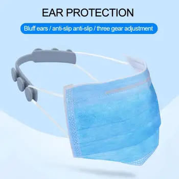 

Face Mask Fixing Buckle Holder Mask Rope Extension Buckle Silicone Belt Ear Hook 3 Gears Adjustable Anti-slip Extension Ear Hook