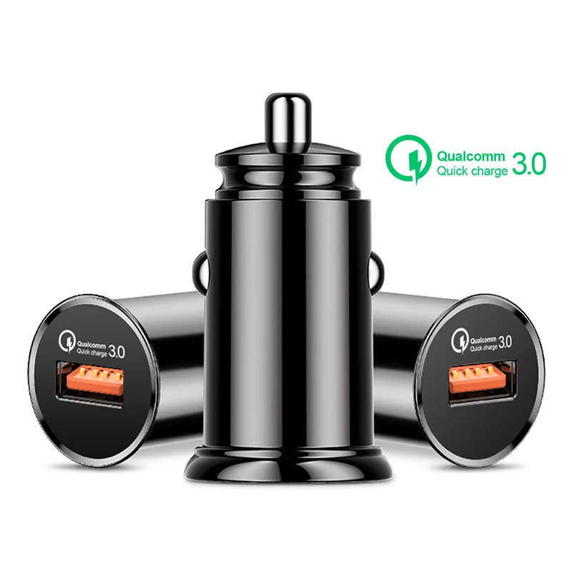 

QC3.0 Car Charger Car Cigarette Lighter USB Fast Charging For iPhone SamSung Xiaomi HuaWei OnePlus