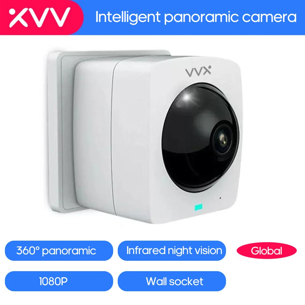Xiaomi XiaoVV Smart 360 панорамный Камера IP 1080P камера наблюдения AI гуманоид обнаружения Беспроводной WIF и функцией ночной съемки 2-полосная аудио
