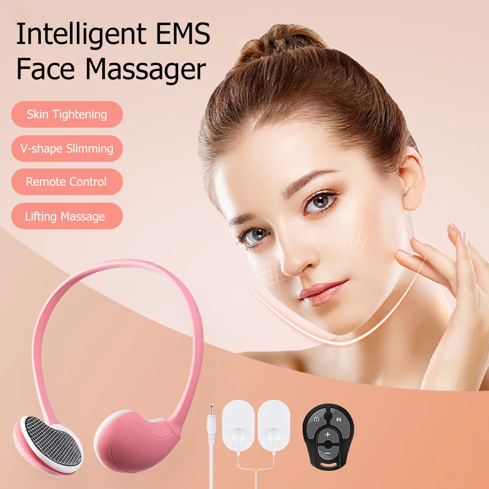 

EMS Slimming Facial Lifting Massager Electric V-shape Face Lifting Tool Micro-Current Vibration Reduce Double Chin