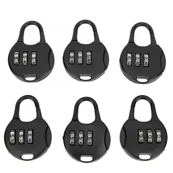 

6pcs 3 Digit Password Padlock Anti-Theft Lock Digit Dial Rotate Combination Code Number Lock Padlock for Backpack Handbag Drawer