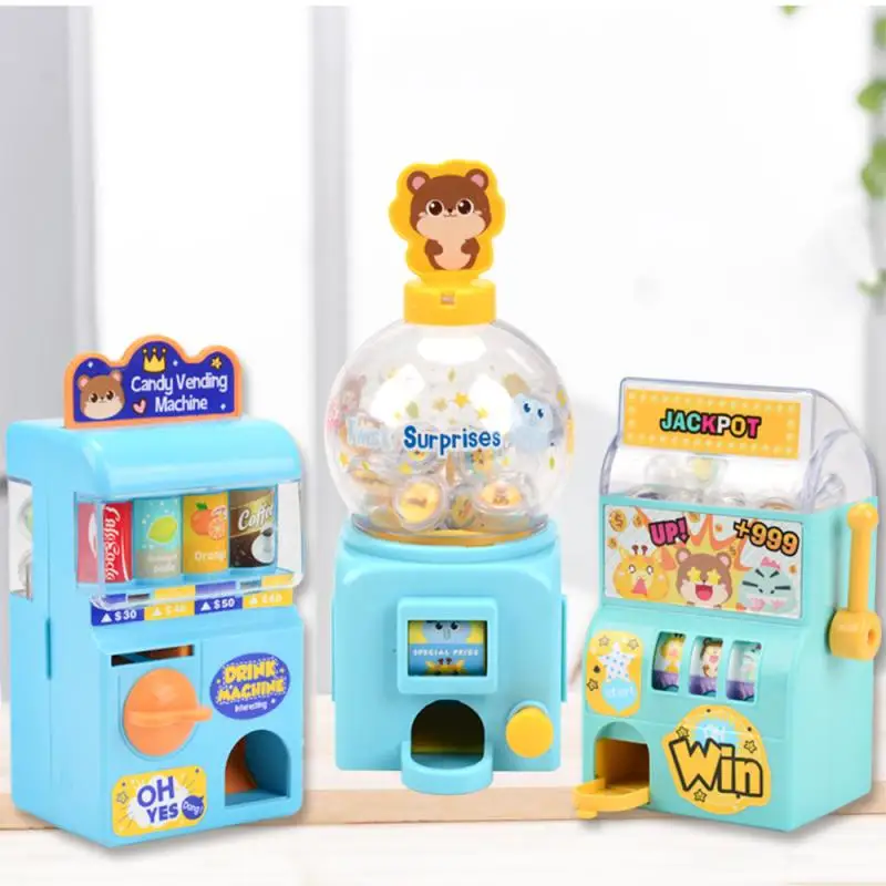 Minimáquina Expendedora de simulación de juguete para niños, juego de puzle de simulación de sonido de simulación