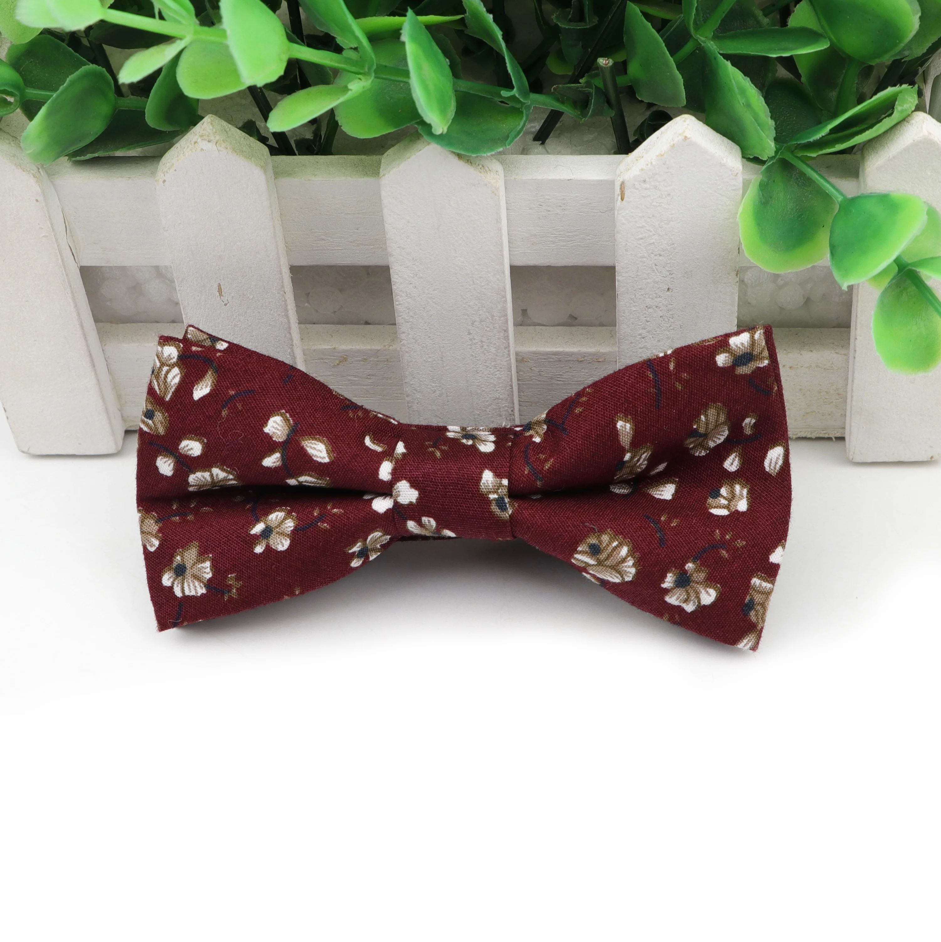 

Kids Cotton Bowtie Butterfly Floral Paisley Plaid Striped Bow tie Skinny Butterfly Cravat