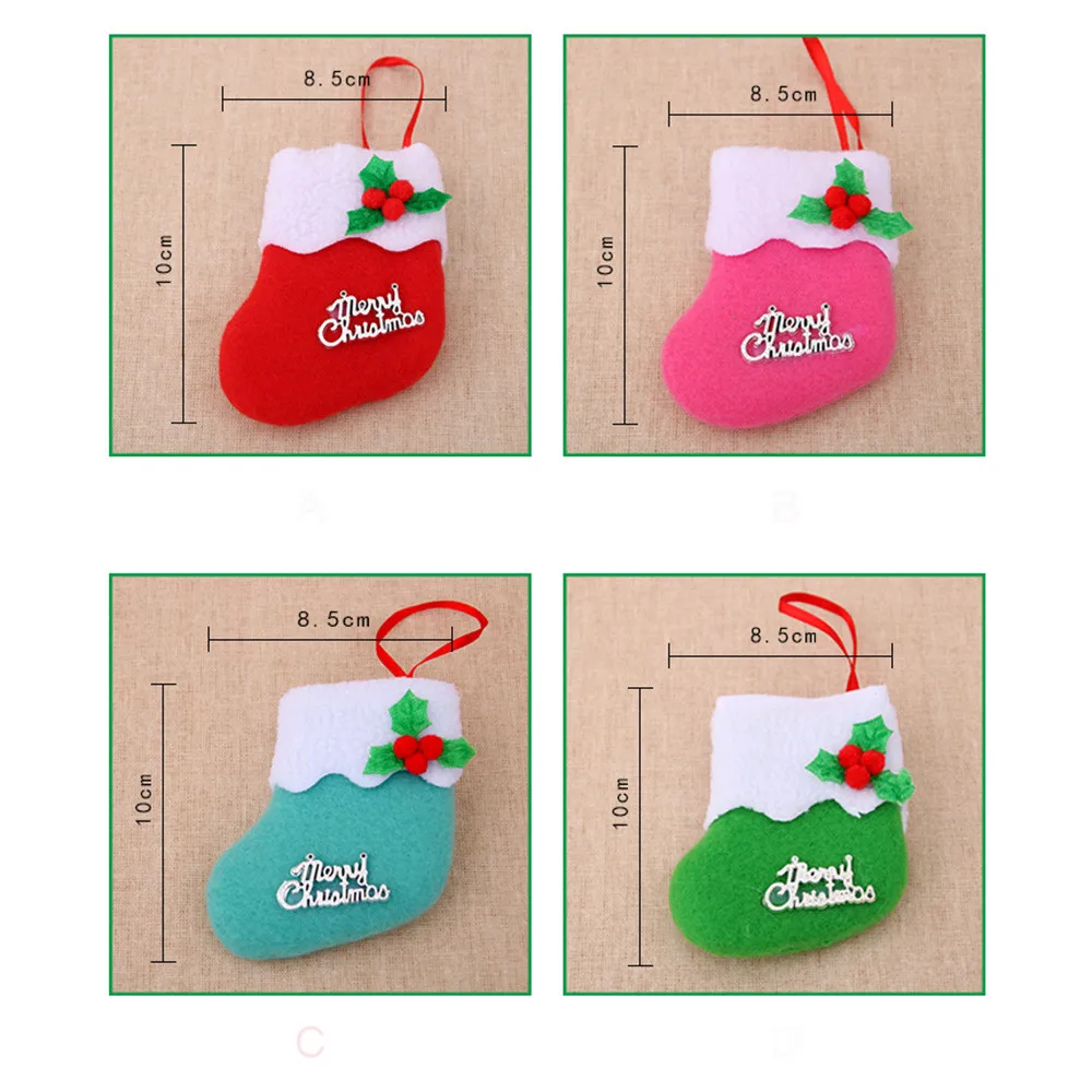 Mnycxen christmas gift decorations Christmas Decorations New Year Gifts Santa Snowman Socks Christmas Socks Gift free deliveryD5