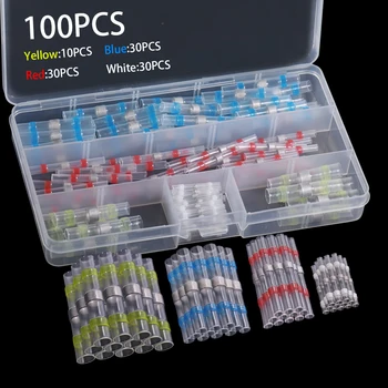 

50/100/200/220PCS Heat Shrink Solder Seal Wire Connectors Kit Terminals Waterproof Butt Connector Electrical Wire Terminals