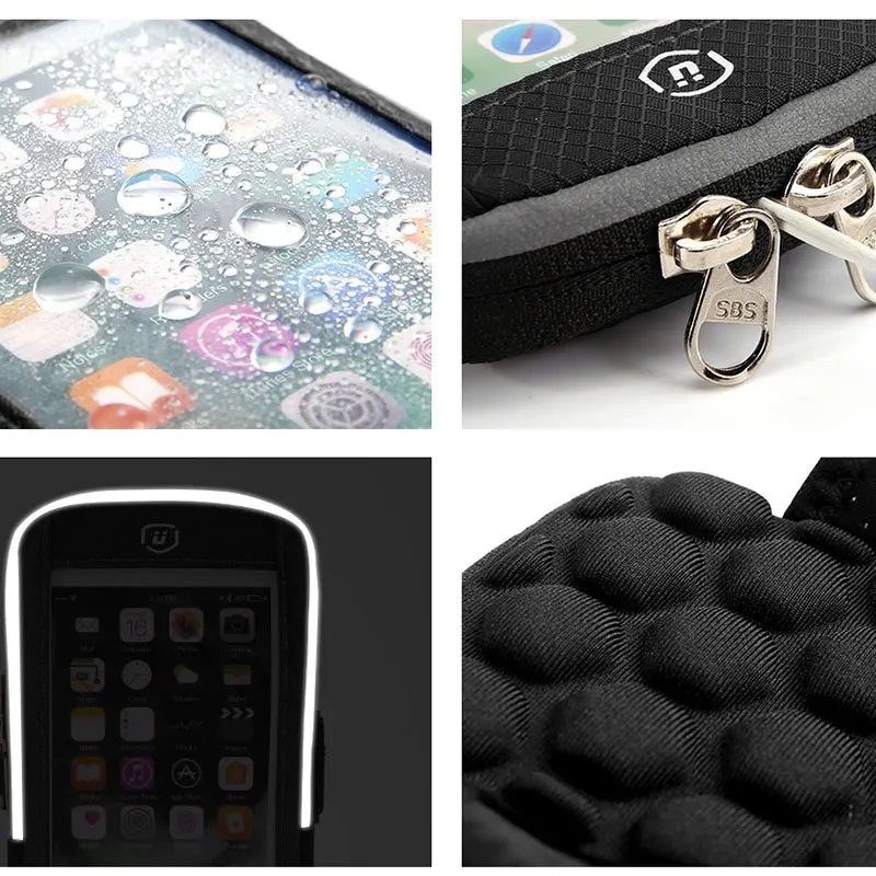 Vilead PVC Nylon Running Bag Waterproof Visible Touch Cellphone Holder Bag Adjustable Men Women Cycling Sports Fitness Arm Bag