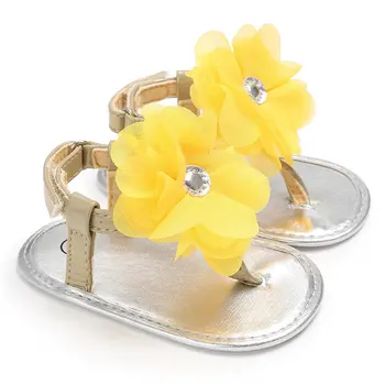 

Baby Girls PU Leather Anti-Slip Summer Prewalker Toddler Shoes Big Flowers Decor First Walkers Outdoor Shoes