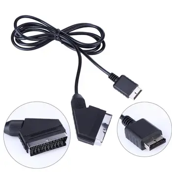

2m SCART Cable TV AV Lead Real RGB Scart Cable replace connection cable for Playstation PS1 PS2 PS3 Slim Line Game Consoles