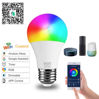 

15W Smart E27 B22 22 LEDs RGBW WIFI LED Light Bulb Lamp 110V-220V LED Spotlight + IR Remote APP Control Downlight Smart Home