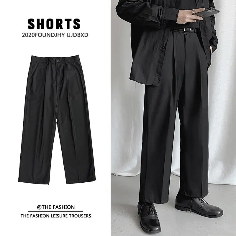 

Autumn Straight Casual Pants Men's Fashion Solid Color Business Dress Pants Men Society Loose Suit Pants Mens Trousers M-5XL
