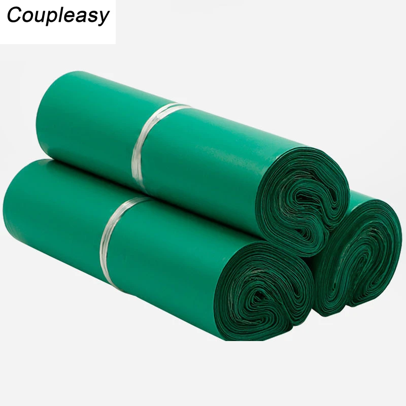 100Pcs Green Mailer Shipping Bags Self Seal Plastic Packing Envelope Waterproof Mailer Postal Shipping Mailing Storage Bags