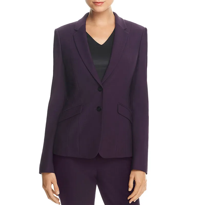 

Jacket+Pants 2 Piece Set Women Business Suits Autumn Winter Full Sleeve Notched Solid Female Trouser Suits Ladies Office Suits