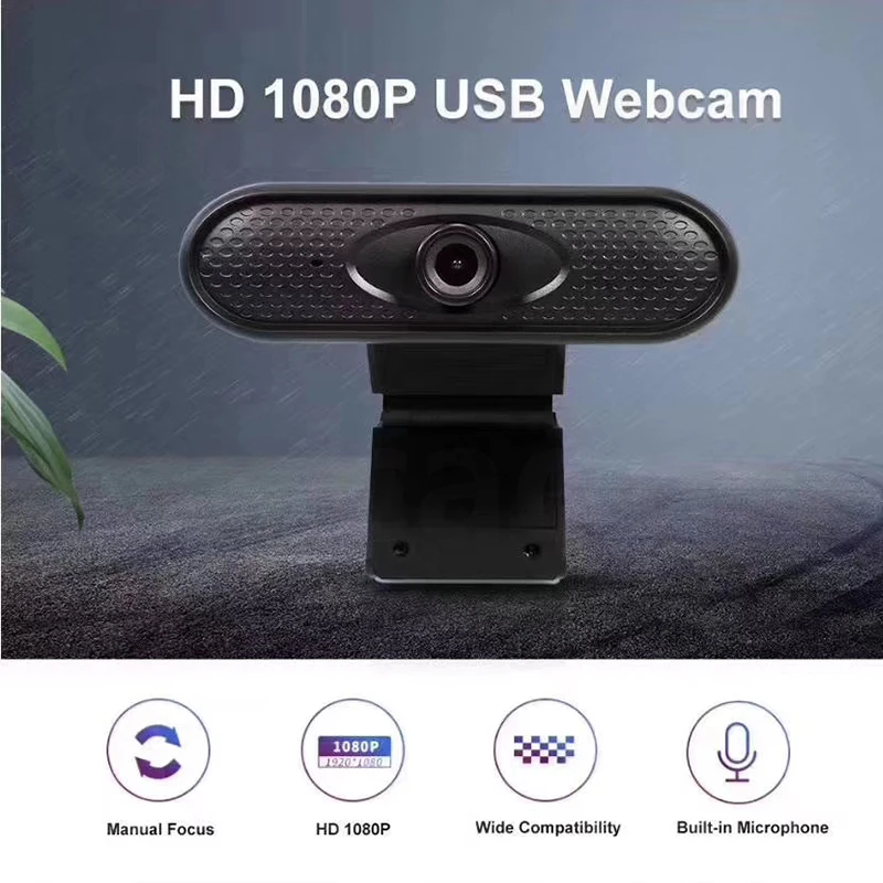 

1080 HD Webcam Microphone Video Conference Web USB Camera Video Degrees Rotatable for PC Computer Web Home Office Camera