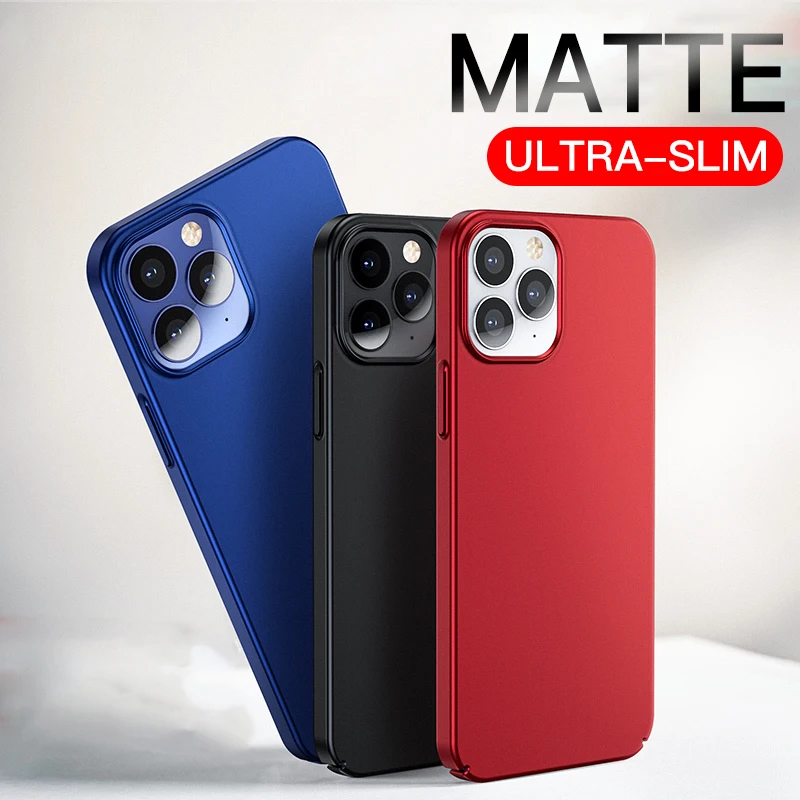 Sleek Matte Shockproof Ultra-Thin Phone Case - Solid Color
