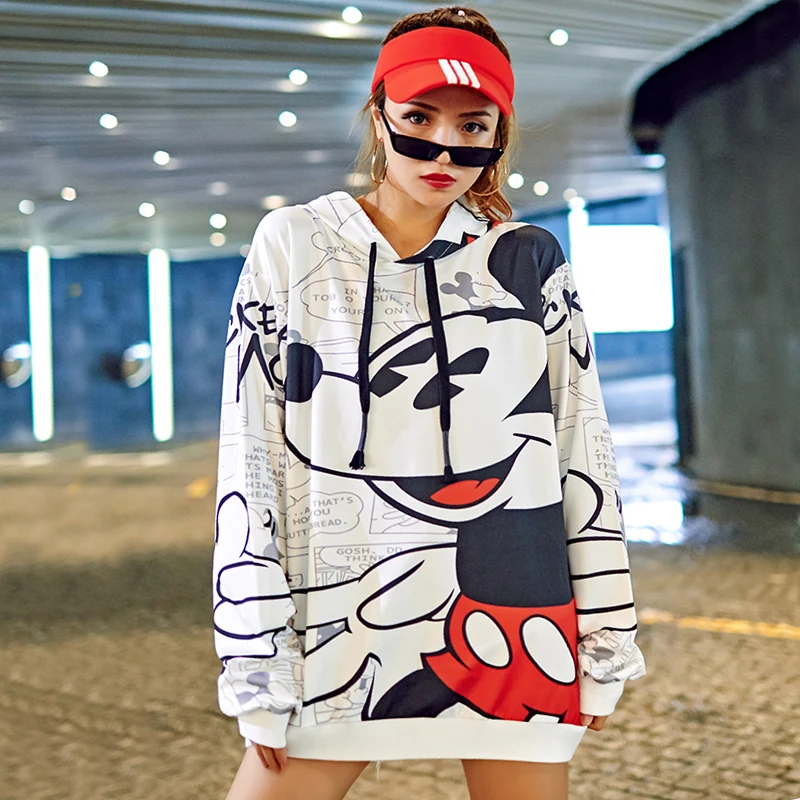 

High Quality 2019 New Autumn Mickey Cartoon Printed Pullover Women sweatshirt Female Fashion Loose hoodie sweatshirts