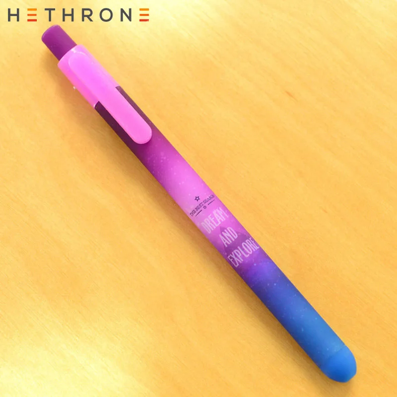 Hethrone 4 шт. фиолетовая гелевая ручка для письма звездное небо каллиграфия