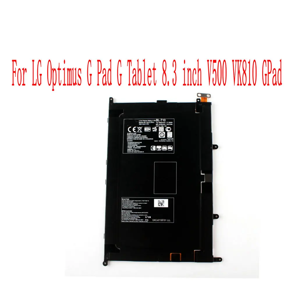 

100% New High Quality 4600mAh BL-T10 Battery For LG Optimus G Pad Tablet 8.3 inch V500 VK810 GPad Tablet