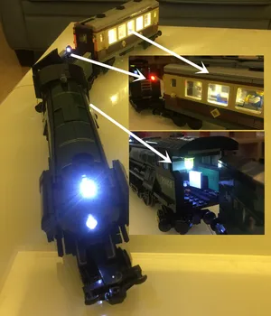 

LED light up kit (only light included) for 10194 and 21005 Technic Series Emerald Night Train ( blocks set not included)