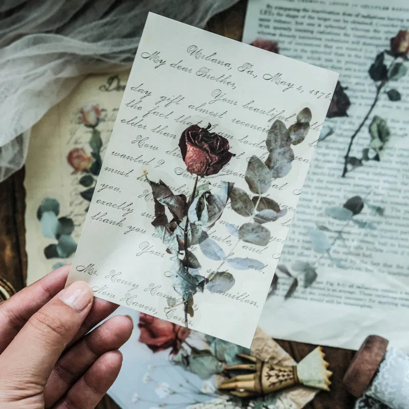 10 шт. ретро завод прозрачный пуля журнал Декоративные Канцелярские наклейки