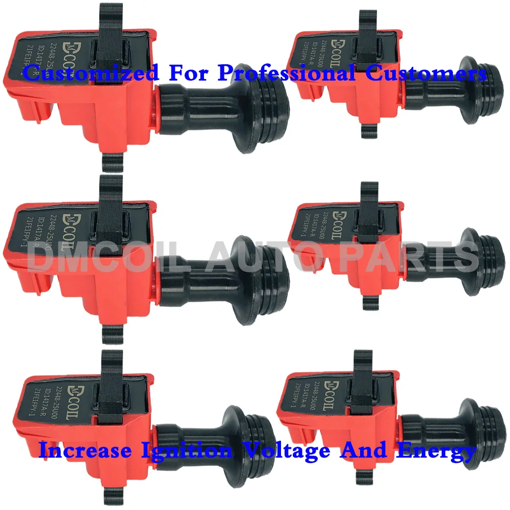 Катушка зажигания для NISSAN SKYLINE R33 R34 GTR STAGEA CEDRIC GROLIA LAUREL LEOPARD INFINITIFX Q45 1994- 22433-25U00 6 шт. |
