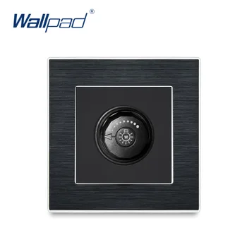 

LED Dimmer Switches Wallpad Luxury Wall Light Switch Satin Metal Panel Knob Switches Interrupteur
