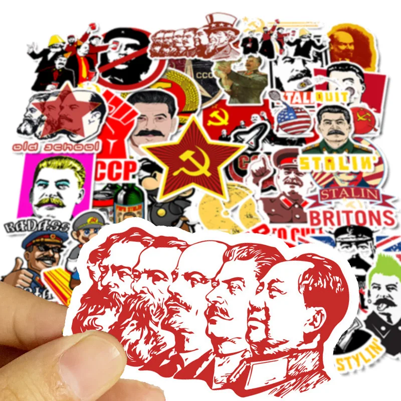 50 Pcs World War II Russian Comrade Joseph Stalin Leninist Political Propaganda Soviet Union USSR CCCP Poster Retro Stickers