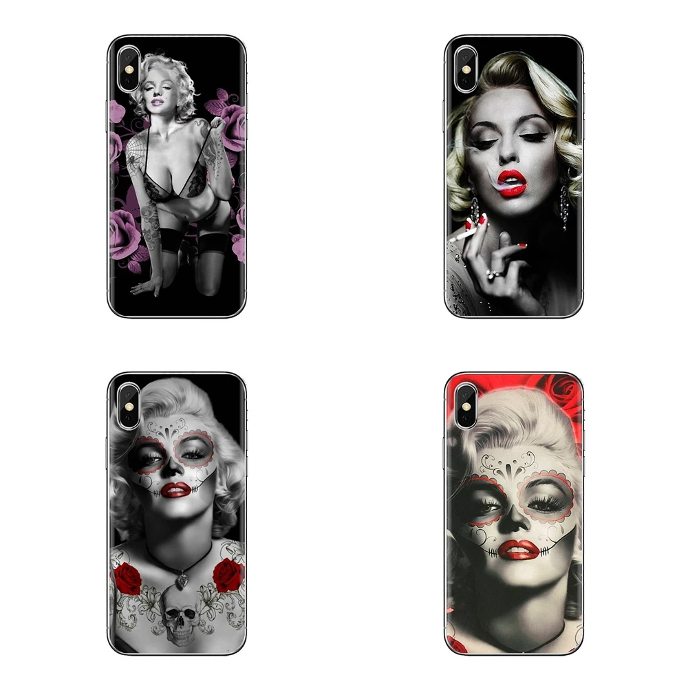 marylin monroe tatooe glasses Skull For Xiaomi Mi6 Mi 6 A1 Max Mix 2 5X 6X Redmi Note 5 5A 4X 4A A4 4 3 Plus Pro TPU Cases Cover |