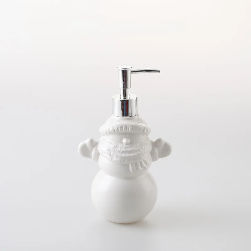 Κεραμική λοσιόν Μπουκάλι Αρκούδα/πιγκουίνος/Χιονάνθρωπος Χριστουγεννιάτικο Σαπούνι Διανομέας Μπουκάλια Απολυμαντικό Χεριών Μπουκάλια Σαμπουάν Μπουκάλια Αφρόλουτρο