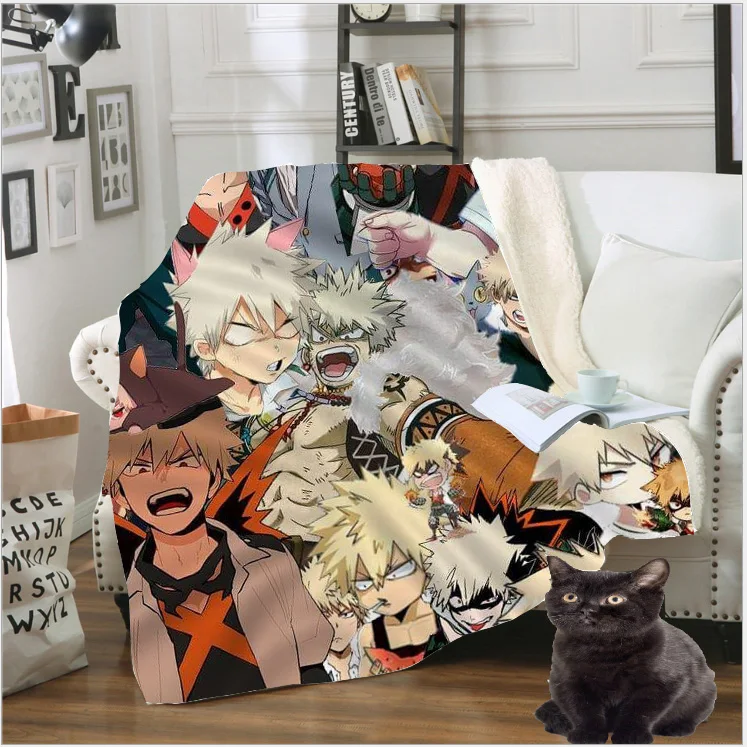 My Hero Academia Blanket 3D Print Anime Adult Fleece Quilt Teens Travel Sofa Keep Warm Child Throw Plush Blankets Bedspread B13