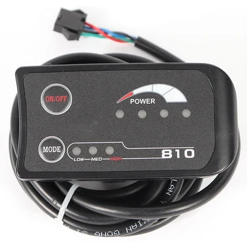 

Electric Bicycle LED Display 810 Control Panel 3 Assist Light Indicate Power Switch Model Control Headlight Waterproof Connector