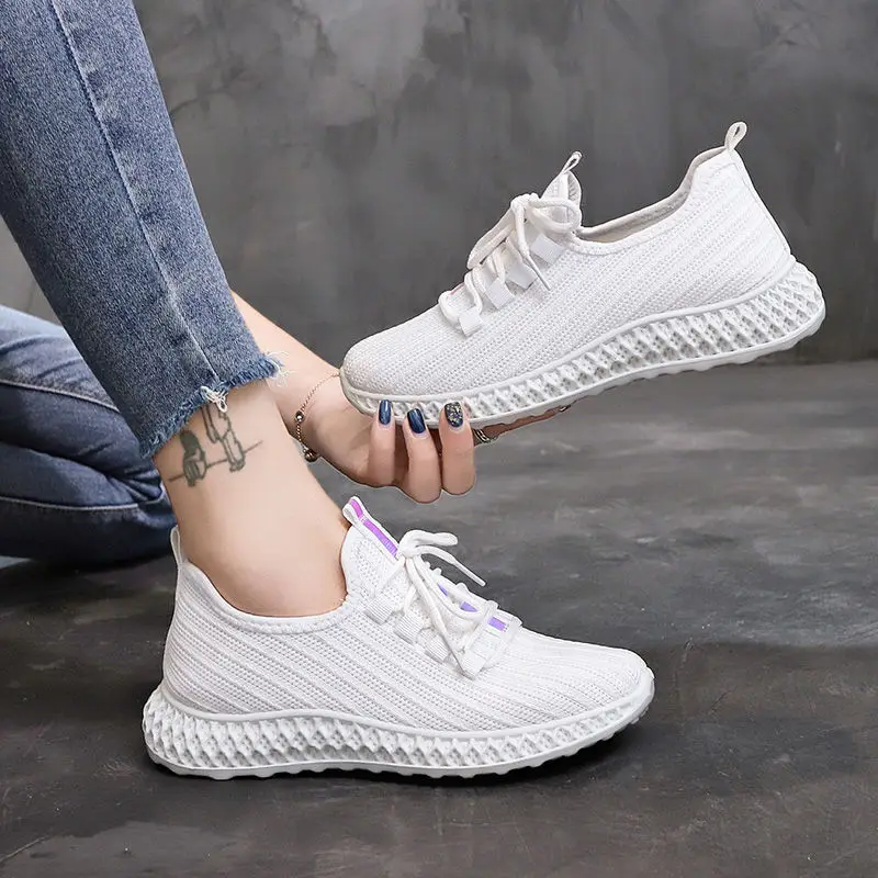 

Athletic Shoes Women's Summer Breathable 2019 New Style Shoes Casual Punched Sheet Surface Korean-style Versatile Students Platf