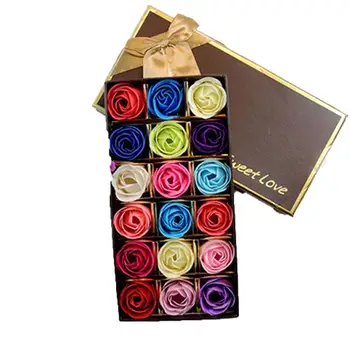 

18Pcs/Box Valentine Day DIY Soap Flower Gift Rose Box Bouquet Wedding Festival Gift Soap Flower For Girlfriend Birthday Gift