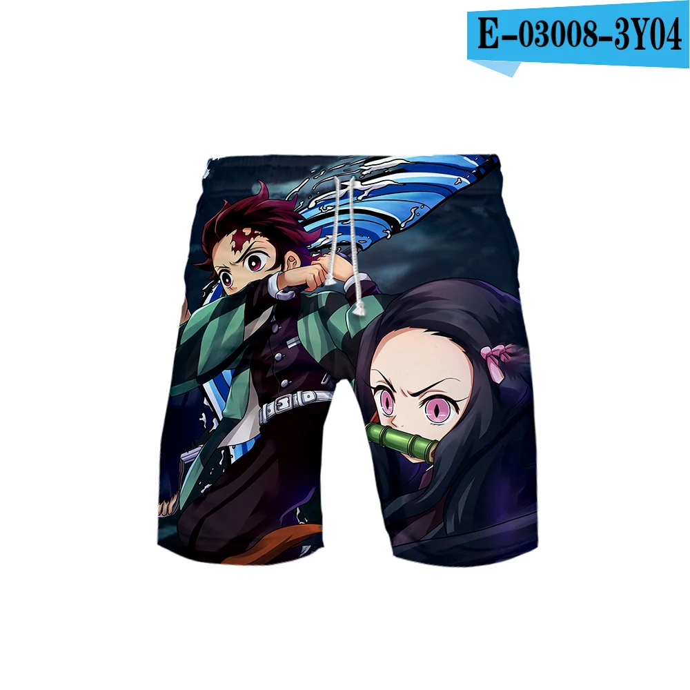 Demon Slayer Kimetsu no Yaiba 3D Харадзюку летние мужские пляжные шорты Новое поступление повседневные мужские Мягкие штаны для отдыха - Цвет: 3Y04