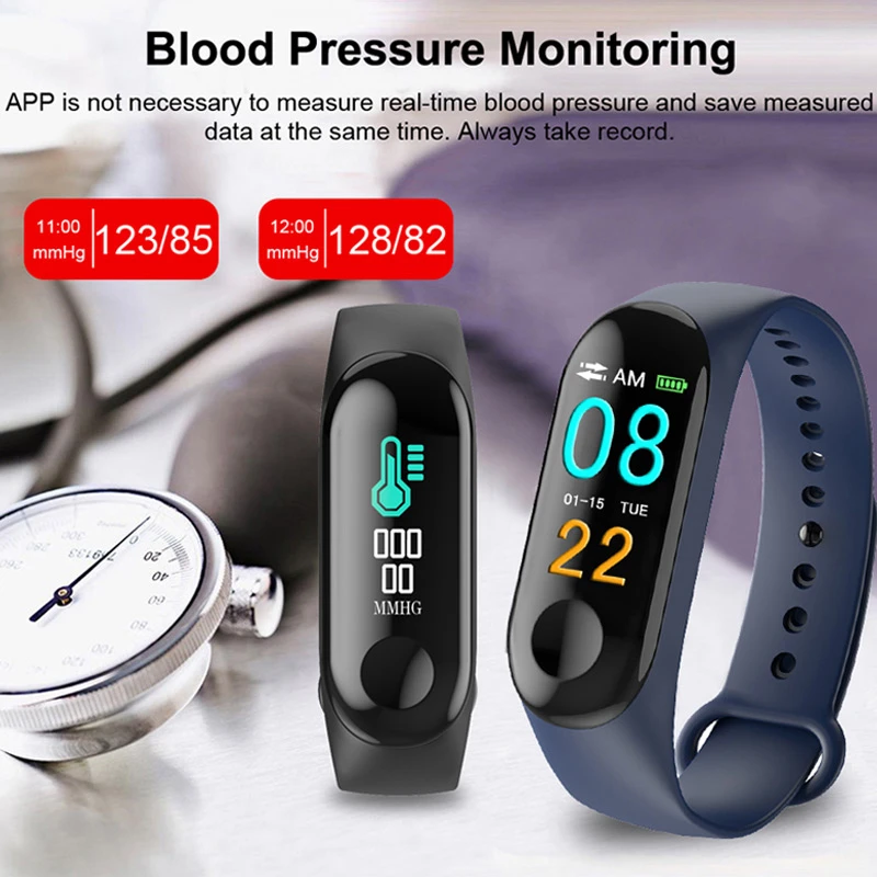 Умный Браслет, пульсометр, кровяное давление, здоровье, водонепроницаемые, Смарт-часы, Bluetooth, браслет, фитнес-трекер, умные часы для мужчин и женщин