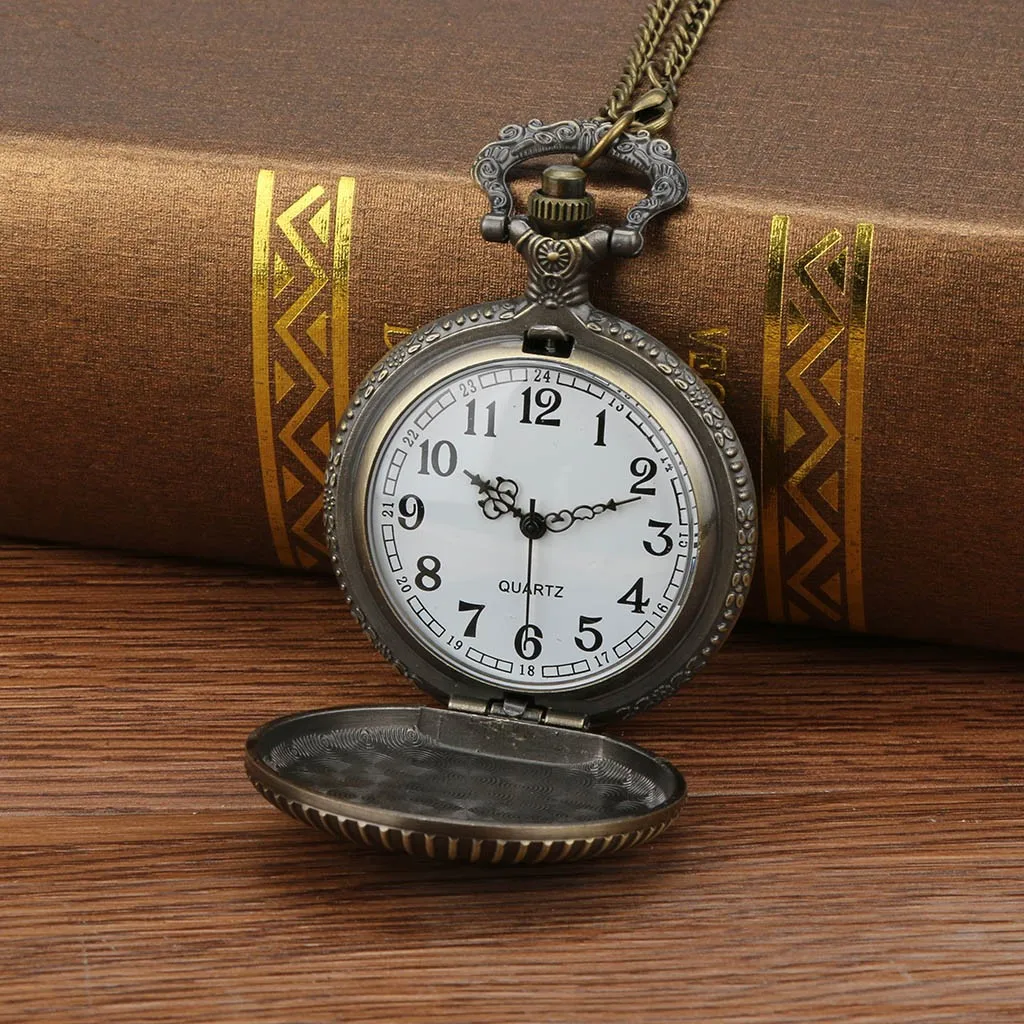 

New Openwork Pocket Watch Pattern Steampunk Retro Creative Quartz Roman Numeral Necklace Pocket Watch Gift каѬманне ас 50*