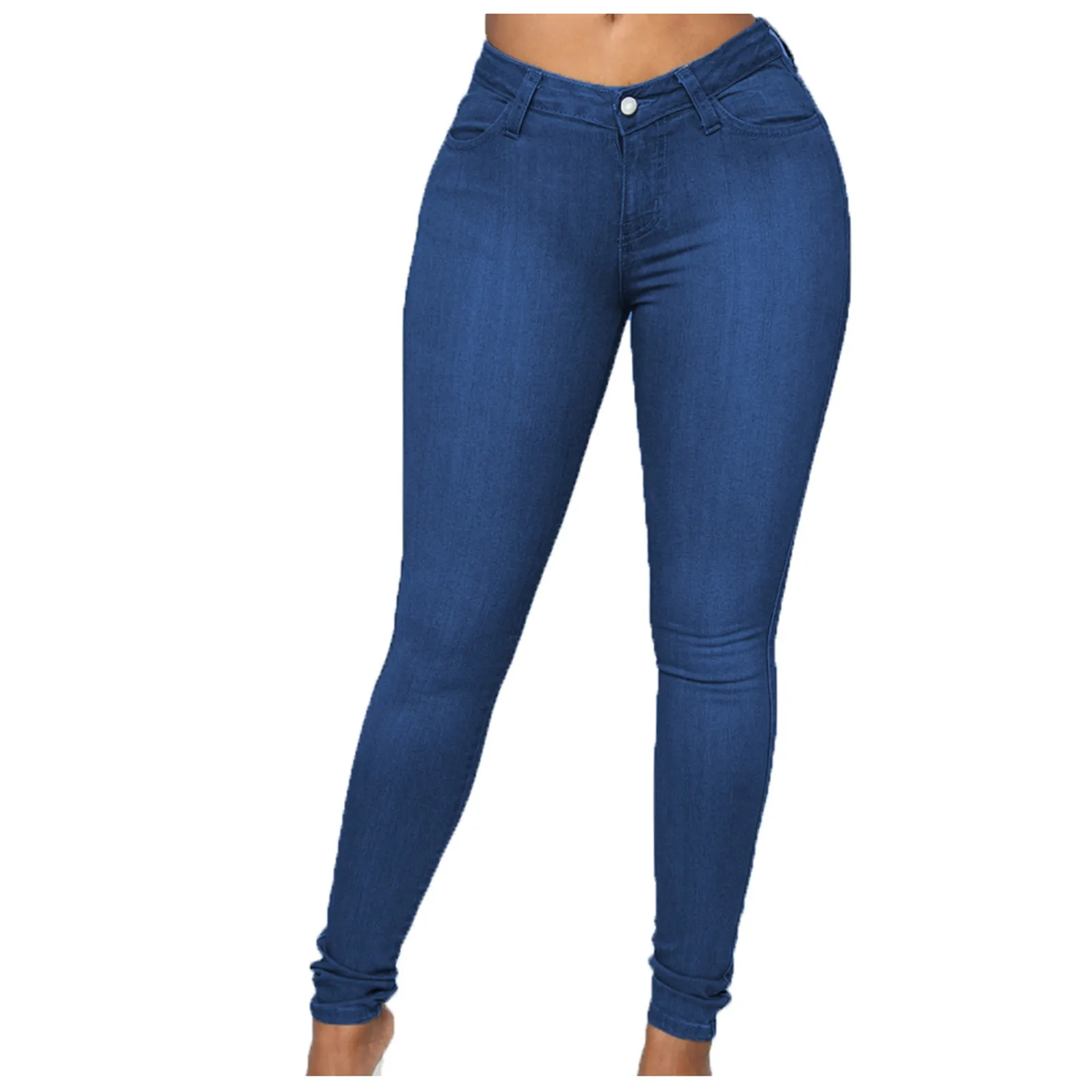 Vaqueros de cintura alta con realce para mujer, pantalones pitillo elásticos, ajustados, Estilo Vintage, 2020