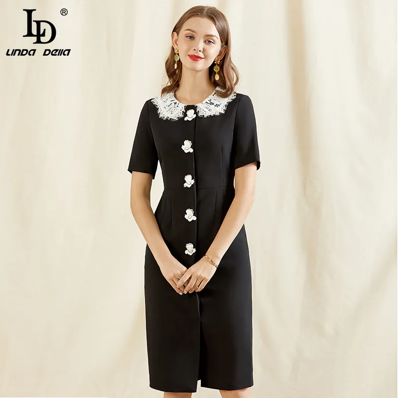LD LINDA DELLA Fashion Runway Summer Dress Women