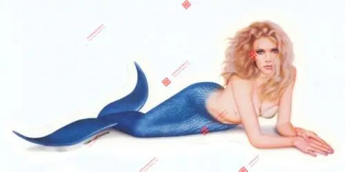 

Mini Blonde Mermaid Ocean Fantasy Cover Girl Phone Car Decal Decoration Laptop