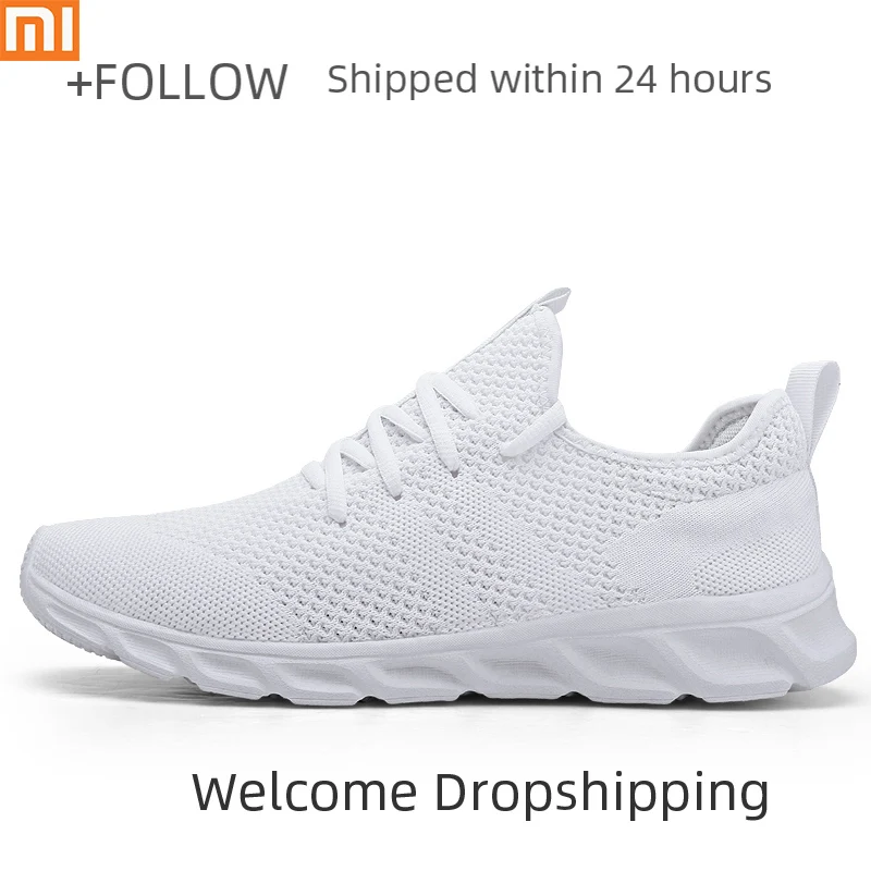 white -58 Xiaomi Новая мужская повседневная обувь Flyknit Zapatos De Hombre MD Sole Кроссовки мужские Весна Лето Осень размера плюс 47 13 Прямая поставка - Цвет: white -58
