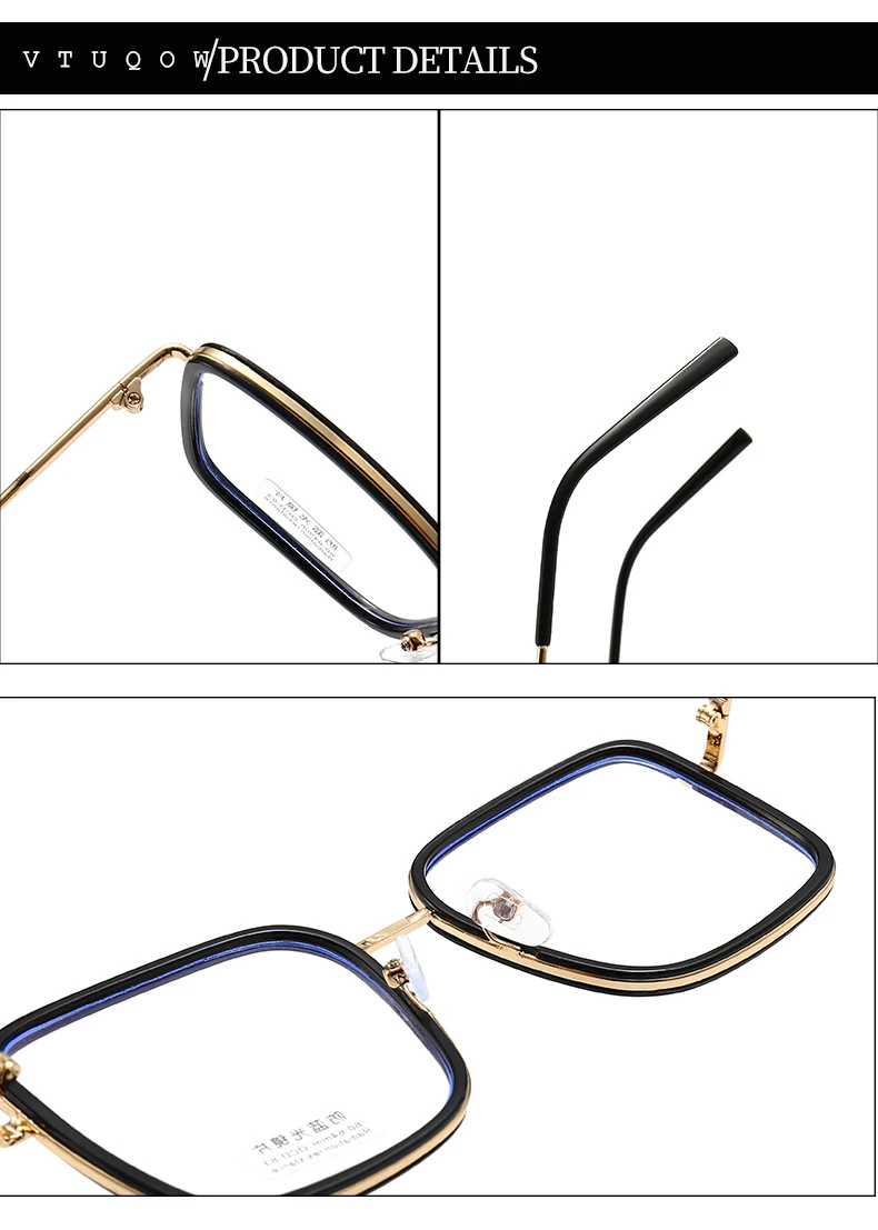 Anti Blue Light Glasses Protective Transparent Gaming Computer Glasses Female Eyeglass Retro Square Glasses Frame For Women Men (12)
