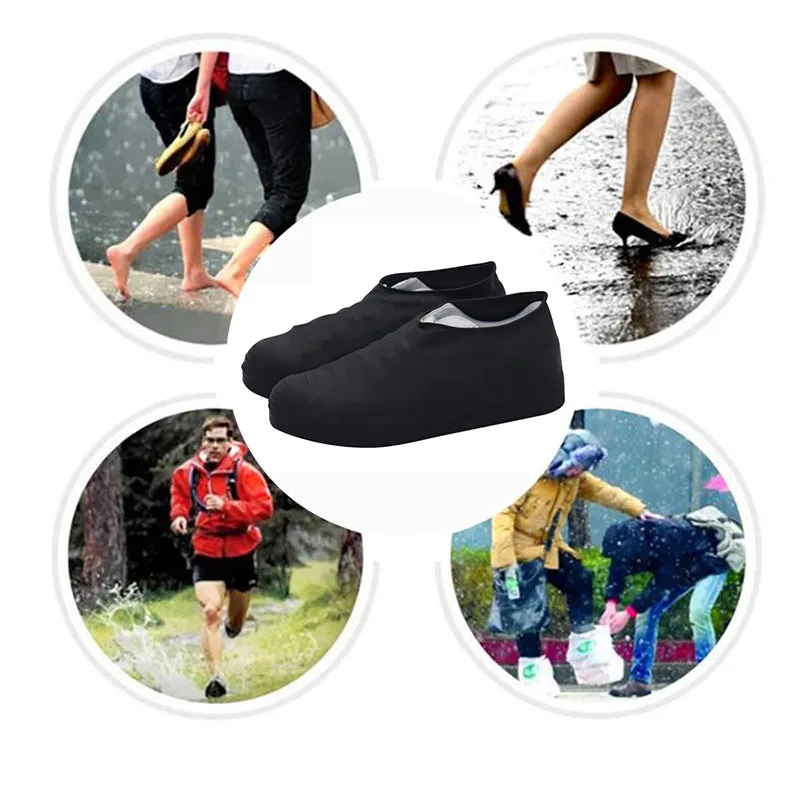 Waterproof Rain Shoe Covers Boots Cover Overshoes Reusable Rainproof Skidproof Protectors Rubber Silicone For Cycling Fishing