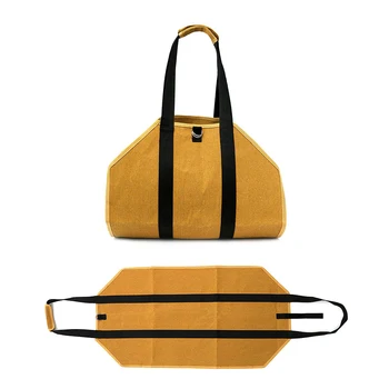 

Firewood Storage Bag Canvas Match Storage Bag Portable Outdoor Match Storage Bag Canvas Firewood Carrier Log Tote Bag